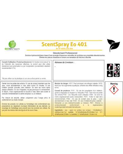 ScentSpray EO 401 - Mauvaises odeurs - Bidon 5L
